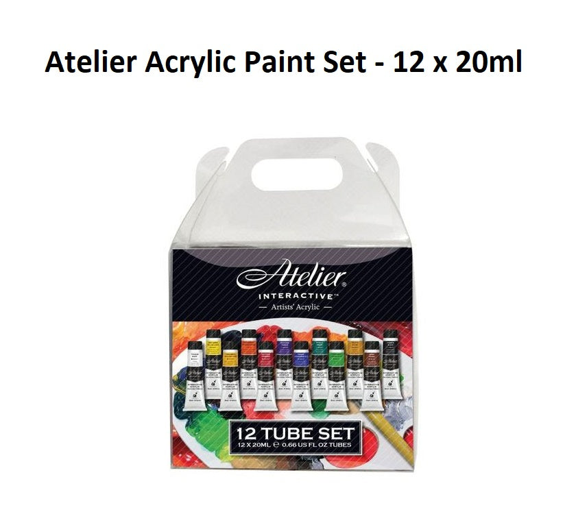 Atelier Acrylic Paint Set 20mL (Set of 12)