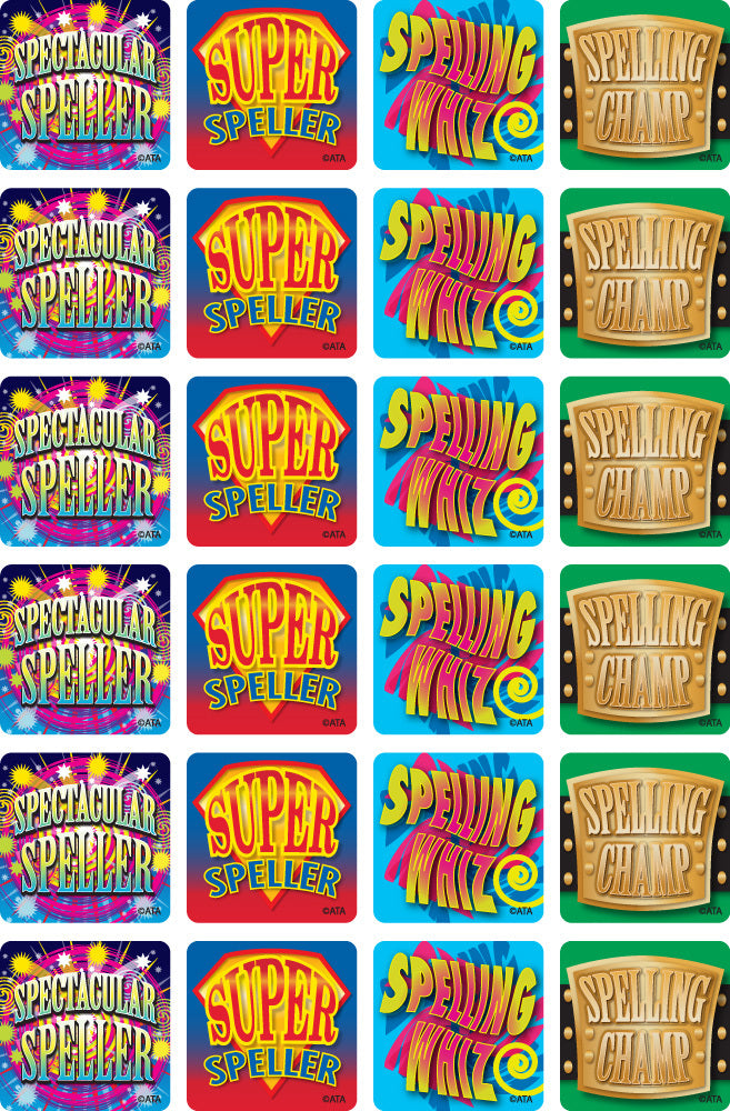 Spelling - Merit Stickers (Pack of 96)