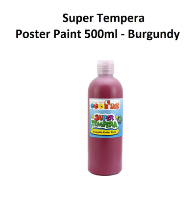 Burgundy (Bordeaux) 500mL - FAS Super Tempera Poster Paint