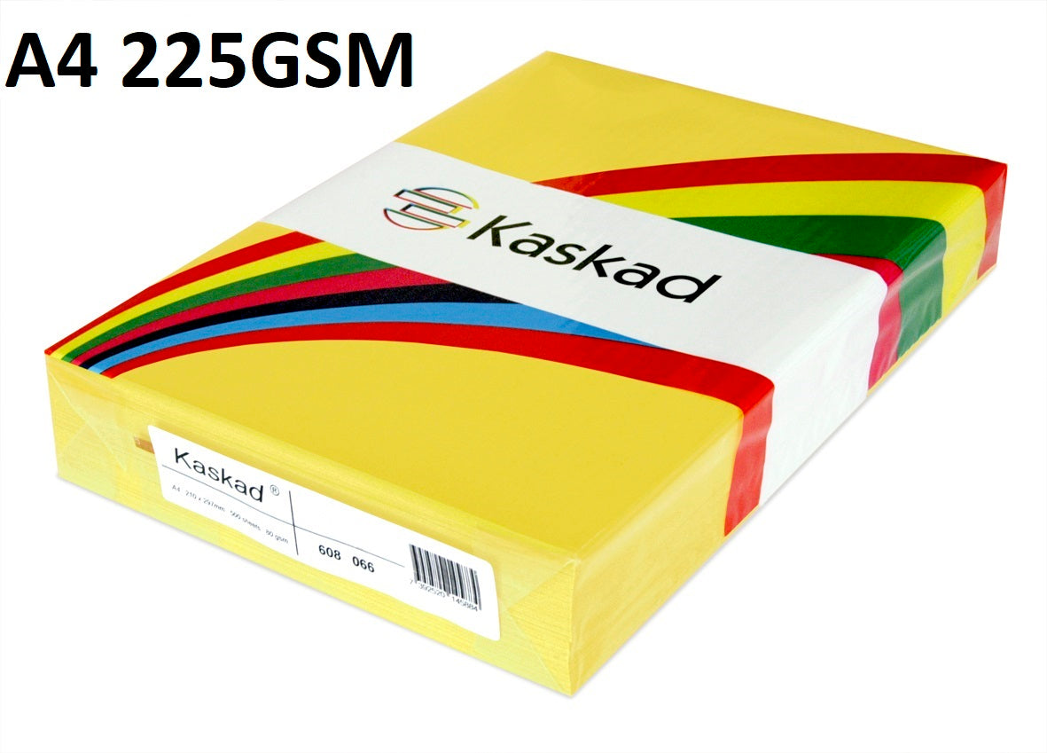 A4 Canary Yellow - Kaskad 225gsm 100 sheets