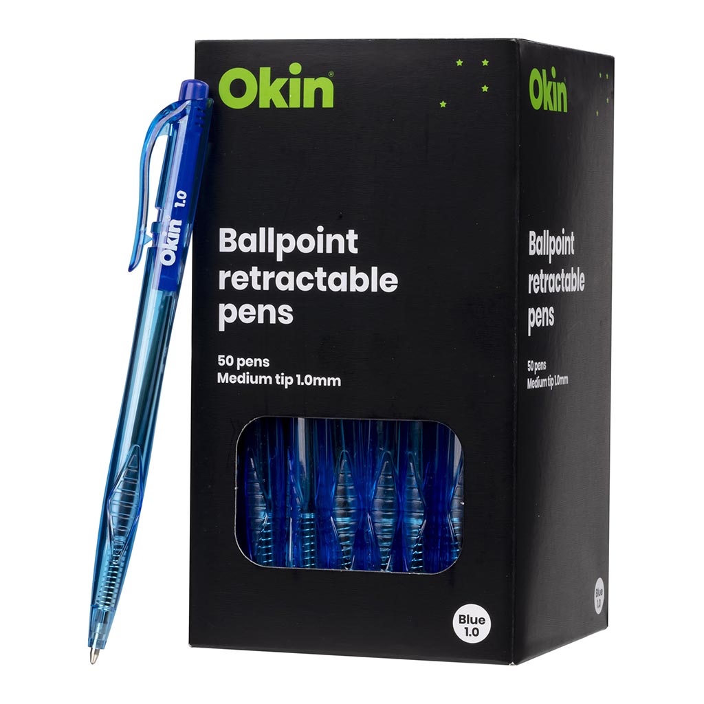 Blue - Okin Ballpoint Pen (Bulk Box 50)