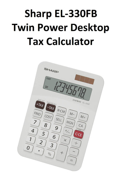 Sharp EL-330FB Twin Power Desktop Tax Calculator