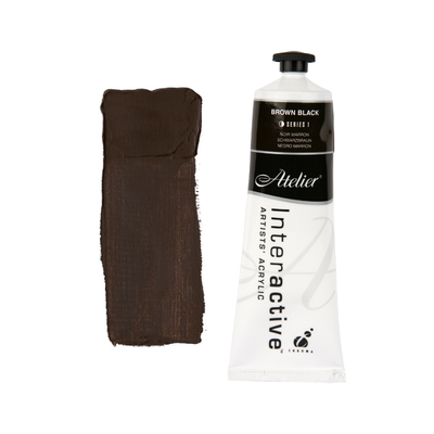 Brown Black 80ml - Atelier Acrylic Paint S1