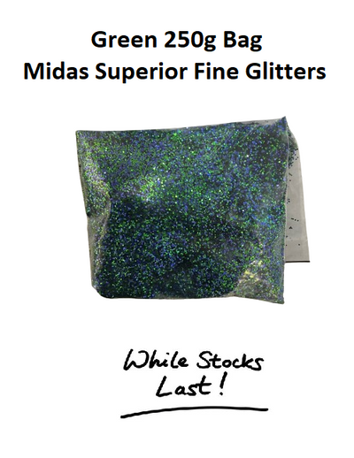 Green 250g bag - Midas Superior Fine Glitters