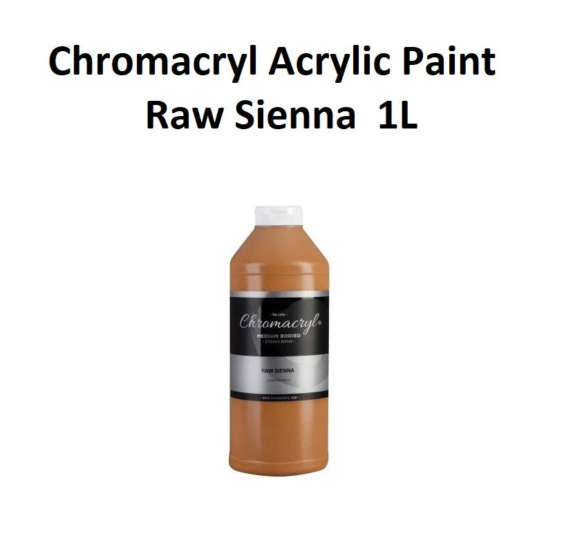 Raw Sienna 1L - Chromacryl Acrylic Paint