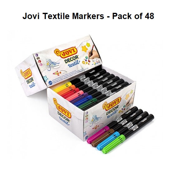 Jovi Textile Markers - Pack of 48
