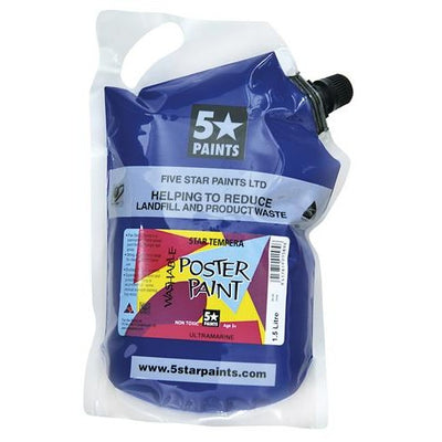Ultramarine 1.5L - Star Tempera Poster Paint Pouch
