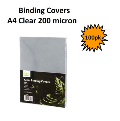 Clear - A4 Binding Covers (Pack of 100)