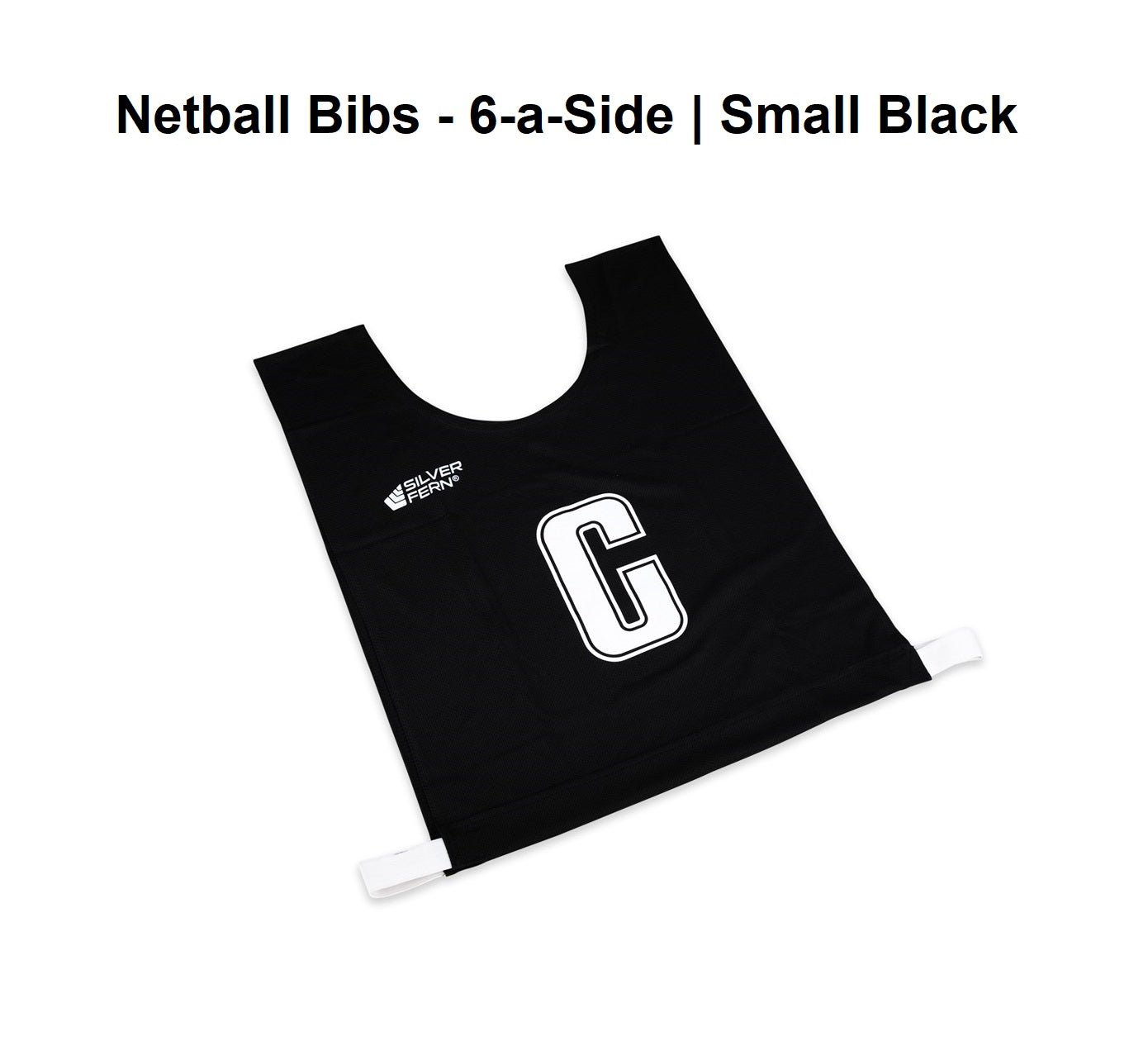 Netball Bibs - 6-a-Side | Small Black