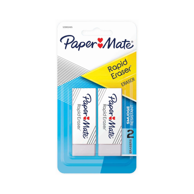 Paper Mate Rapid Erase Erasers - Pack of 2
