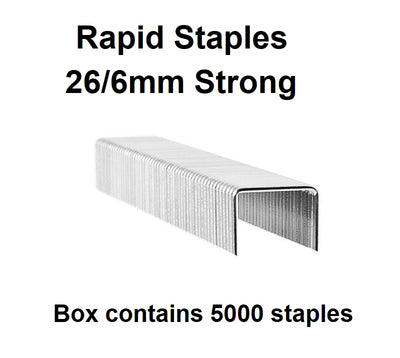 Rapid Strong Staples - 26/6mm - Box of 5000