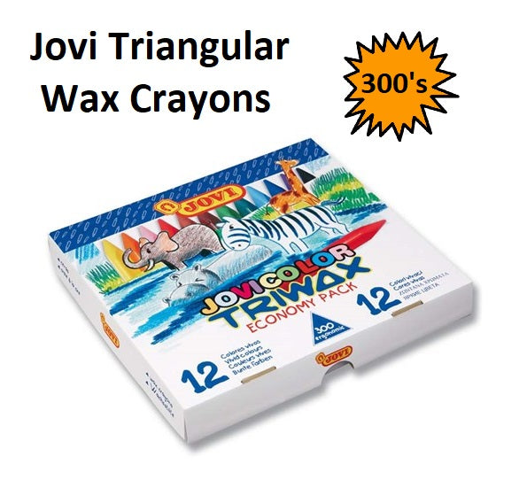 Jovi Triangular Wax Crayons - Box of 300