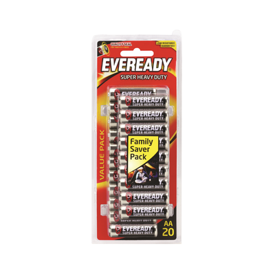 Eveready AA Super Heavy Duty Battery - 20 Pack