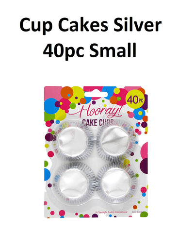Cup Cakes (Patty Pan) - Metallic Silver - Small 40pcs