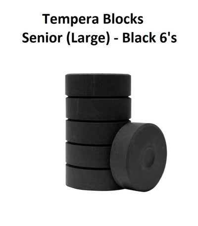 Black 6's - Tempera Blocks Senior (Large)
