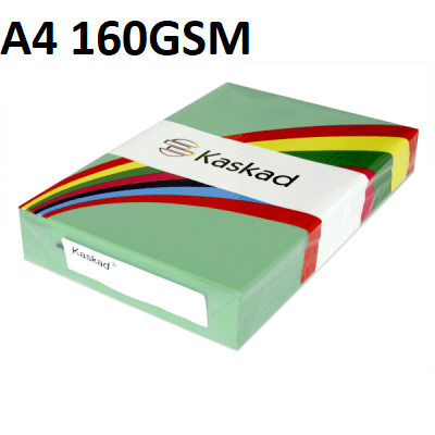A4 Warbler Green - Kaskad 160gsm 250 Sheets