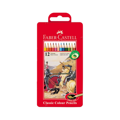 Faber Castell Classic Colour Pencils - Tin of 12