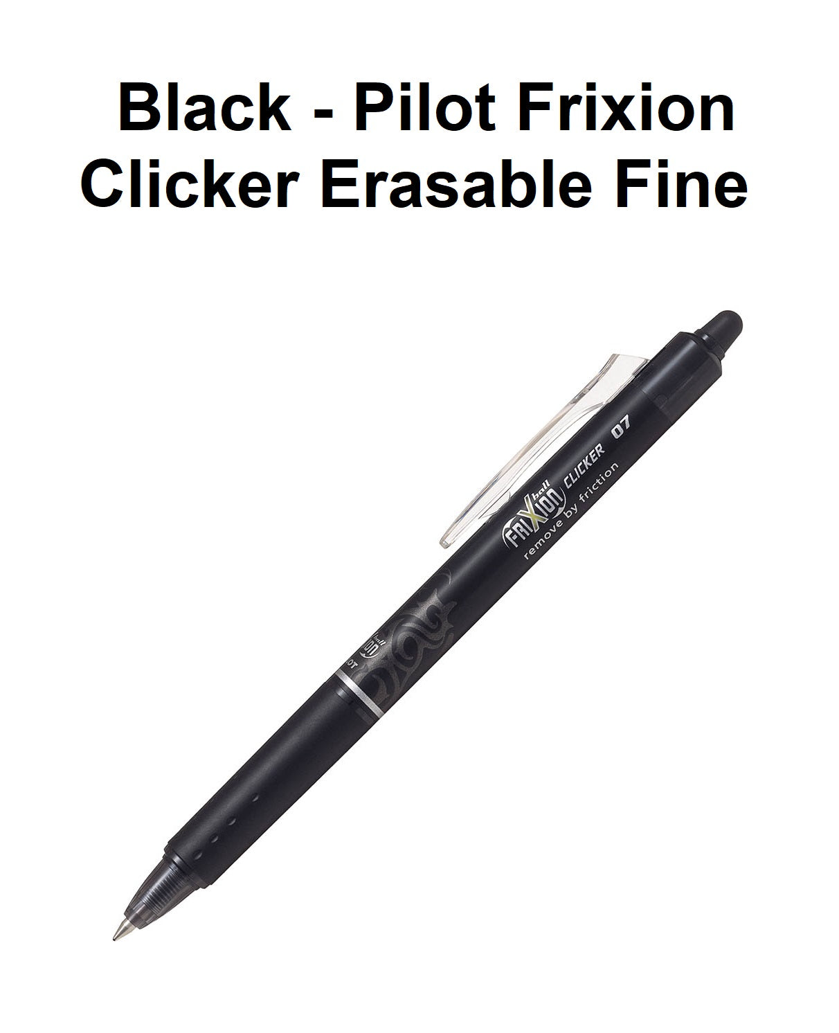 Black - Frixion Erasable Click Ball Pen