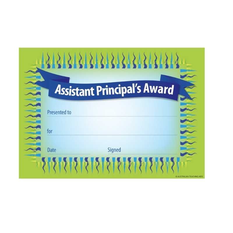 Assistant Principal's Award - Certificates (Pack of 35)