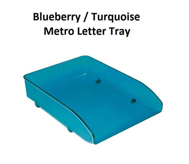 Blueberry / Turquoise - Metro Letter Tray