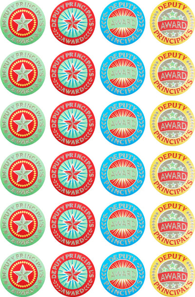 Deputy Principal's Award - Colour - Merit Stickers (Pack of 72)