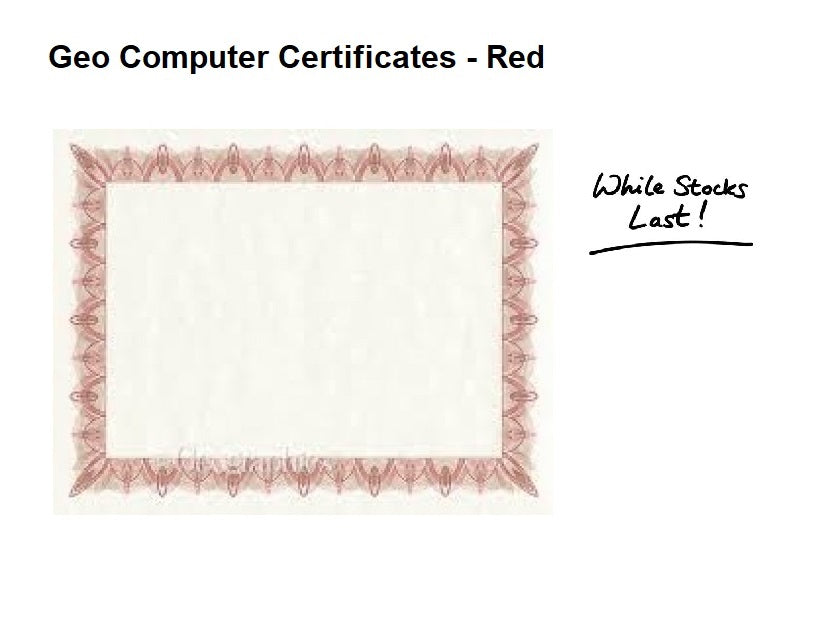 Geo Computer Certificates - Red