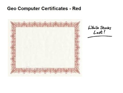 Geo Computer Certificates - Red