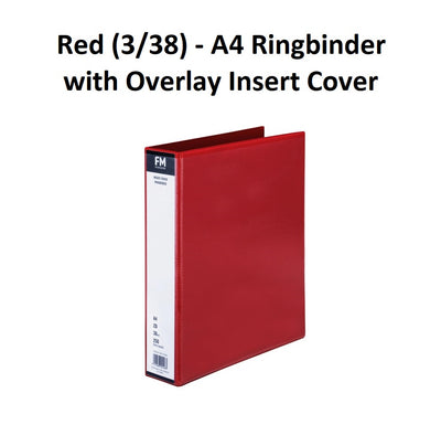 Red (3/38) - A4 Ringbinder with Overlay Insert Cover