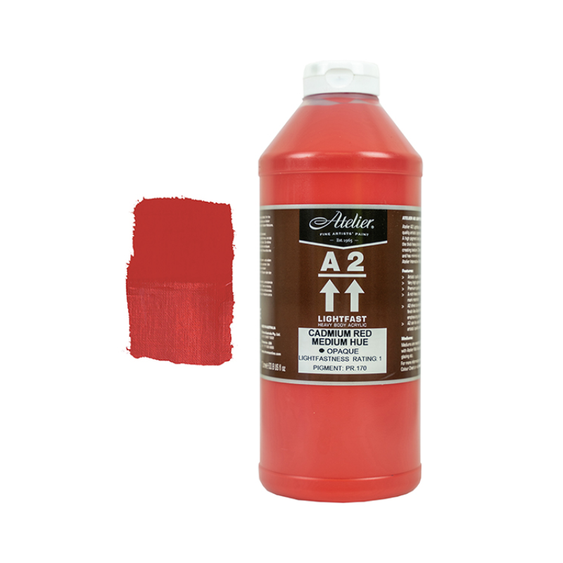Cadmium Red Medium 1L - Chroma A2 Acrylic Paint