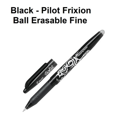 Black - Frixion Erasable Ball Pen