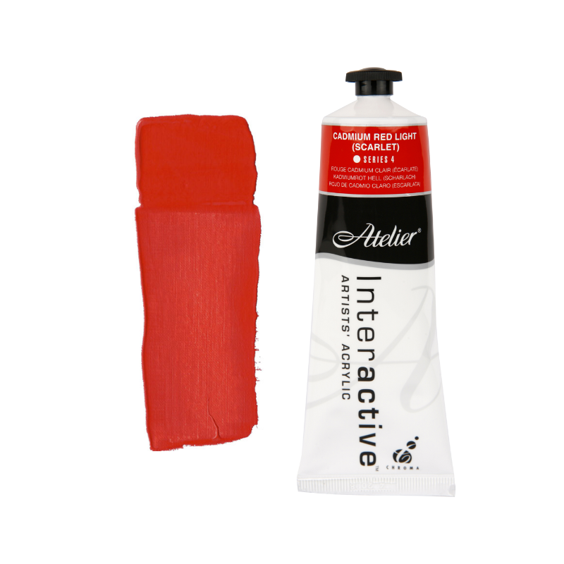 Cadmium Red Light (Scarlet) 80ml - Atelier Acrylic Paint S4
