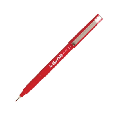 Red - Artline 220 Fineliner Pen 0.2mm