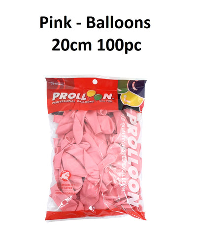 Pink - Balloons (Pack of 100)