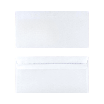 DLE Envelopes (E20) - White Plain Self Seal - Box of 500