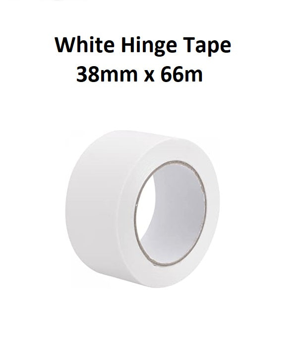 White Hinge Tape - 38mm x 66m