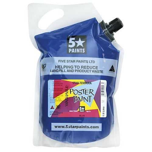 Blue 1.5L - Star Tempera Poster Paint Pouch