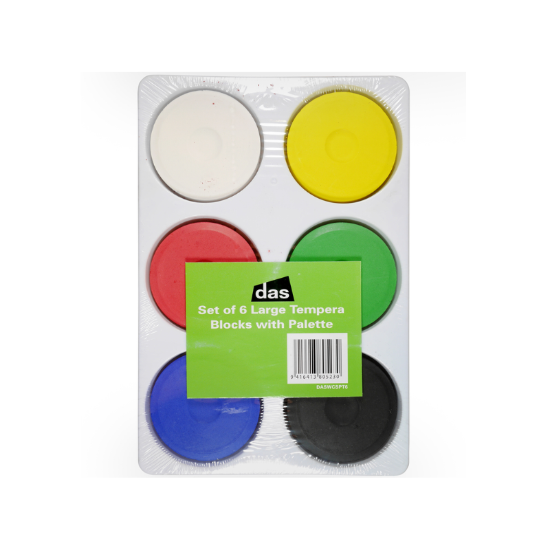 Assorted w/ Tray 6's - Tempera Blocks Senior (Large)