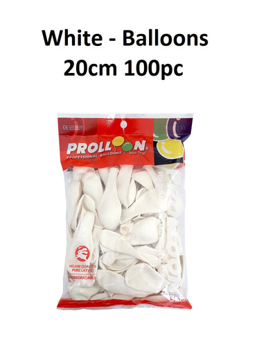 White - Balloons (Pack of 100)