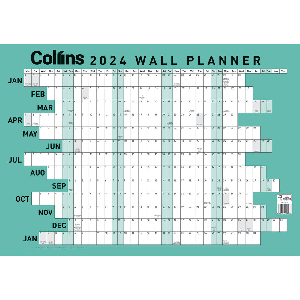 Year Wall Planner - A2 Unlaminated