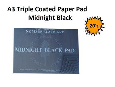 A3 - Black Sugar Pad 112gsm 20 Leaf
