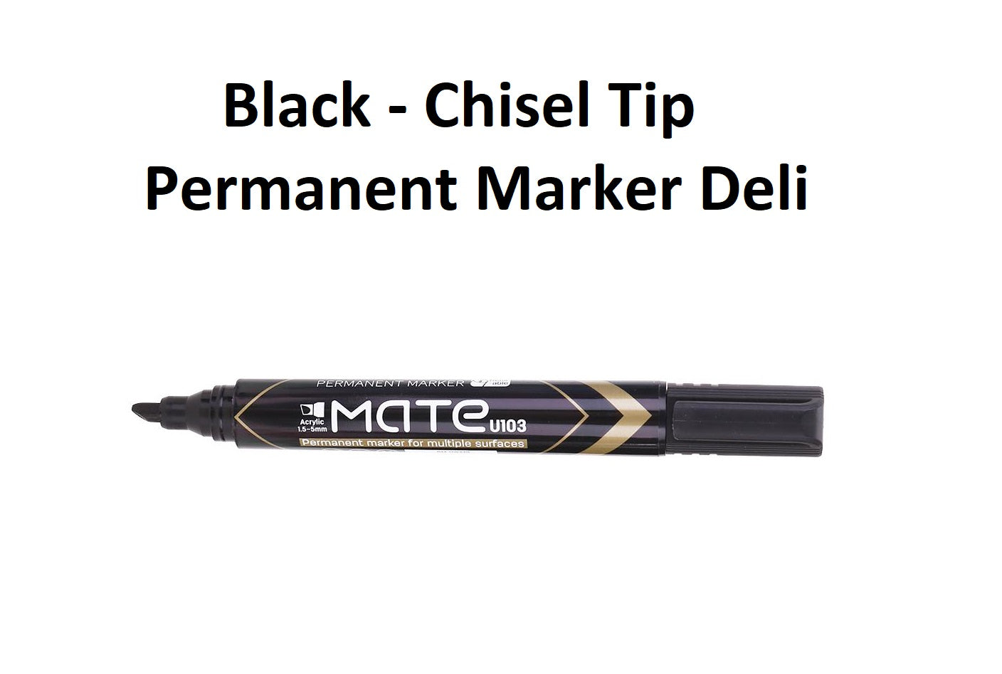 Black - Chisel Tip Permanent Marker Deli