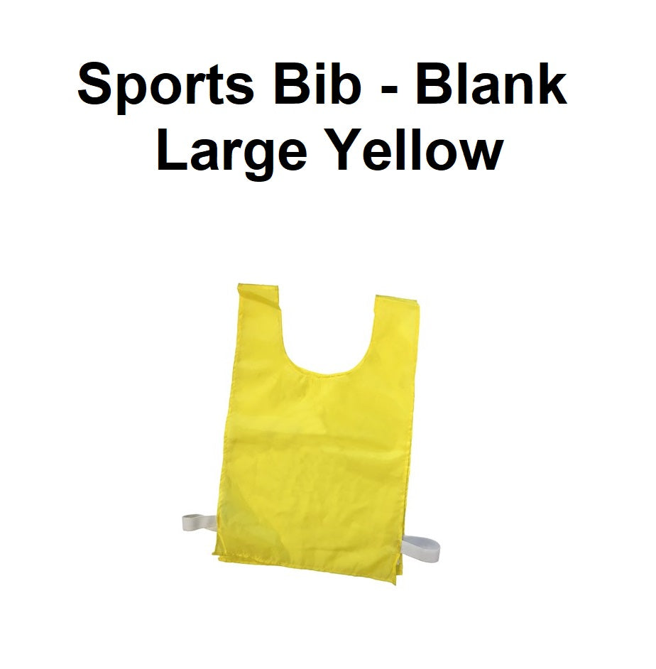 Sports Bib - Blank | Large Yellow