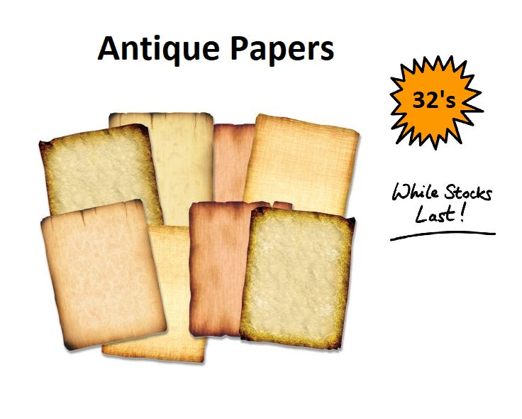 Antique Papers - 32 Sheets