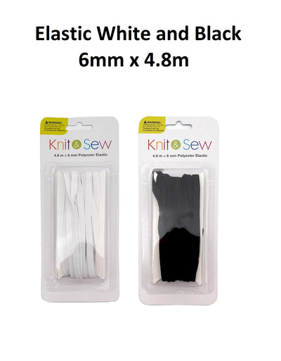 Elastics Wide Black & White (Twin Pack)