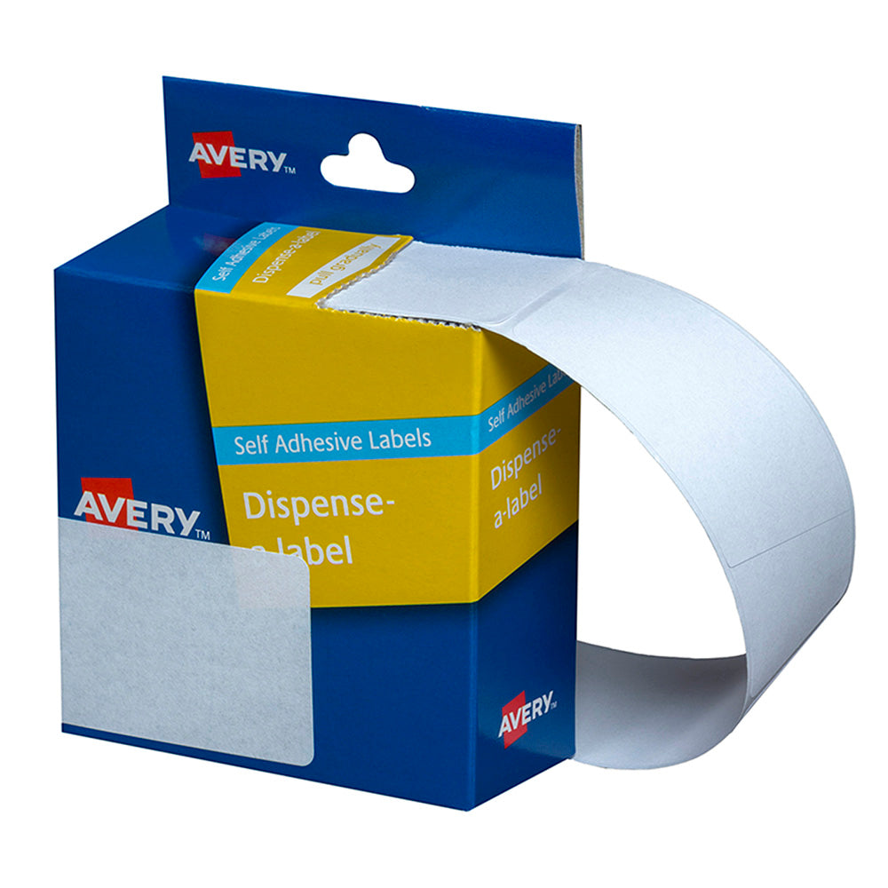 44 x 63mm - White Rectangle Labels Dispenser - 150's