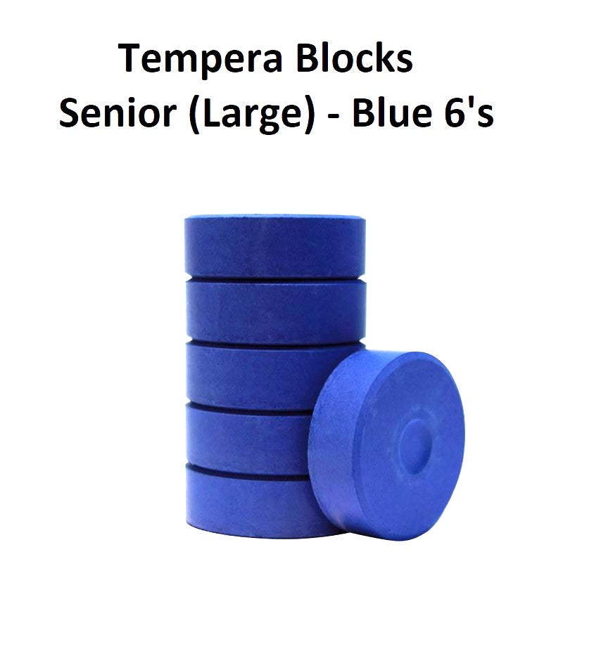 Brilliant Blue 6's - Tempera Blocks Senior (Large)