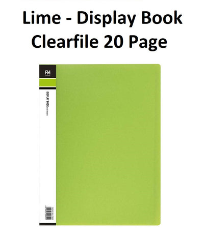 Lime - A4 Clearfile 20 Page