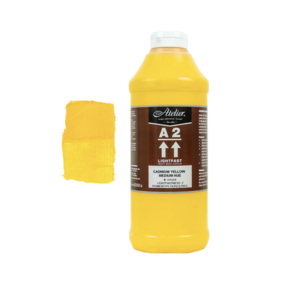 Cadmium Yellow Medium 1L - Chroma A2 Acrylic Paint