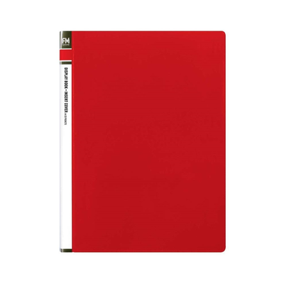Red - A4 Clearfile 20 Page with Insert Front Cover