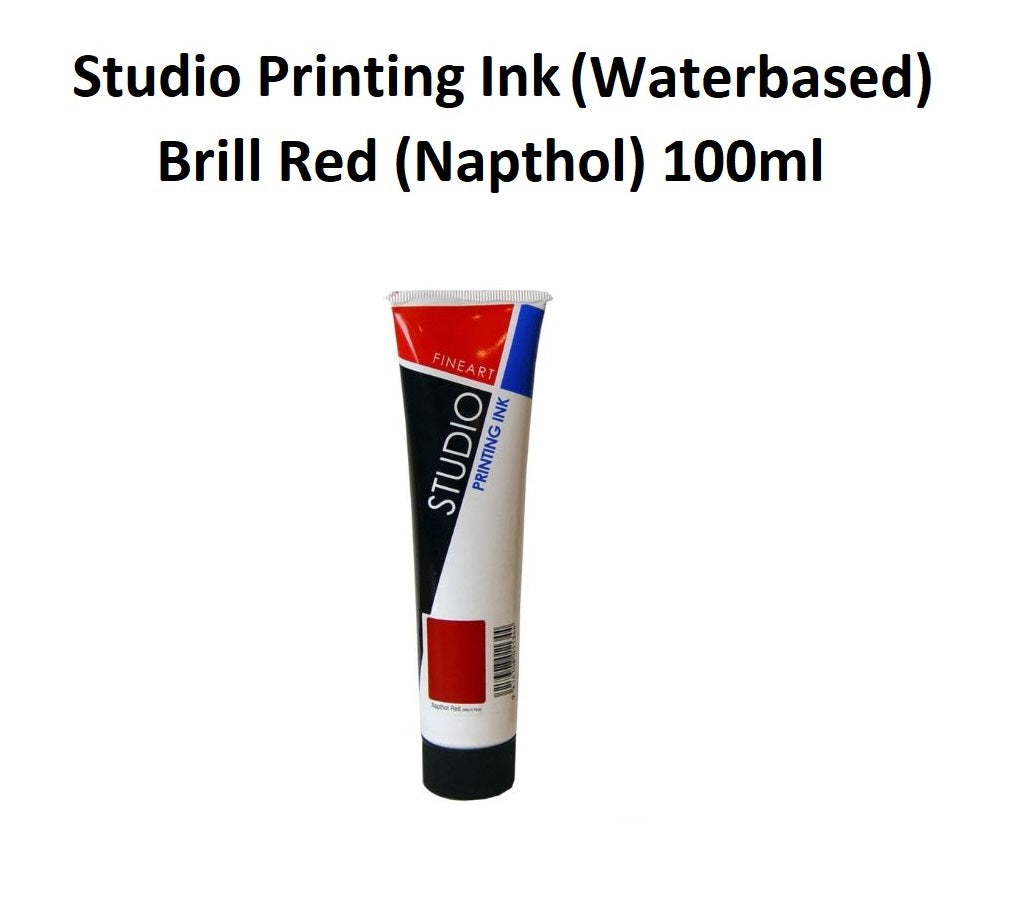 Brill Red (Napthol) 100mL - FAS Studio Printing Ink (Waterbased)